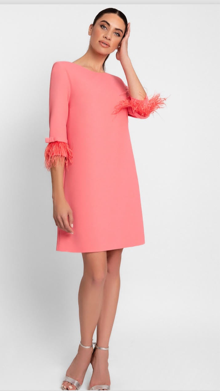 Coral Short Shift Dress